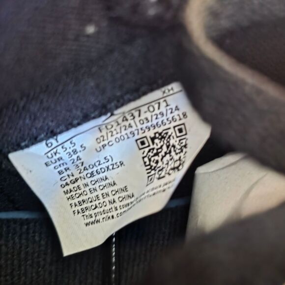 Nike Air Jordan 1 Retro Hi OG Black Metallic Gold FD1437-071 GS Women's Size 7.5 - Picture 7 of 8